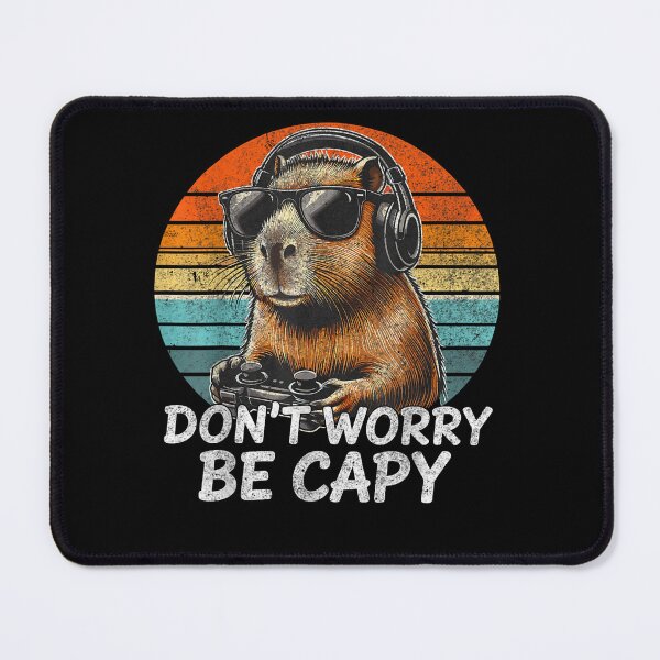 Item preview, Don't Worry Be Capy Capybara Retro Gaming Art for Men Women Kids , Capybara Gift Lover designed and sold by DZIRI NAJAT.