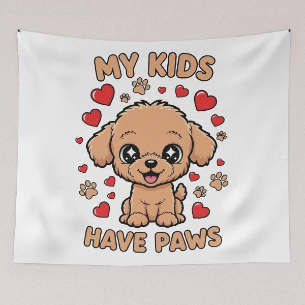 Item preview, My Kids Have Paws – Cute Teacup Poodle Dog Lover designed and sold by The Real Life Symphony.
