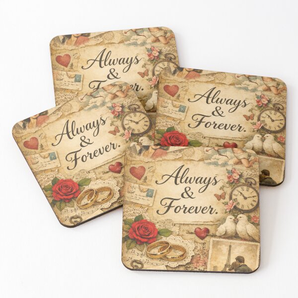 Item preview, Always & Forever – Romantic Vintage Love Collage designed and sold by Mauswohn.