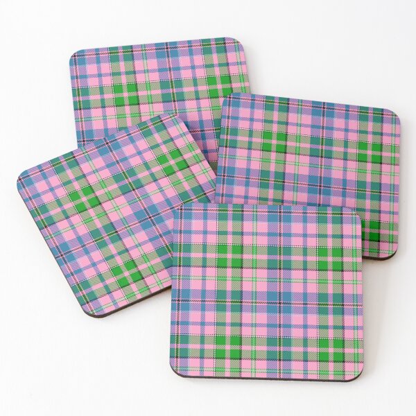 Item preview, Blue and Green Tartan Plaid On Pink Background  designed and sold by PatternTitan.