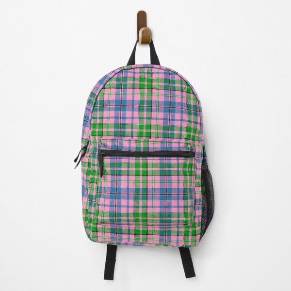 Item preview, Blue and Green Tartan Plaid On Pink Background designed and sold by PatternTitan.