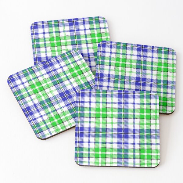 Item preview,  Blue and Green Tartan Plaid On White Background  designed and sold by PatternTitan.