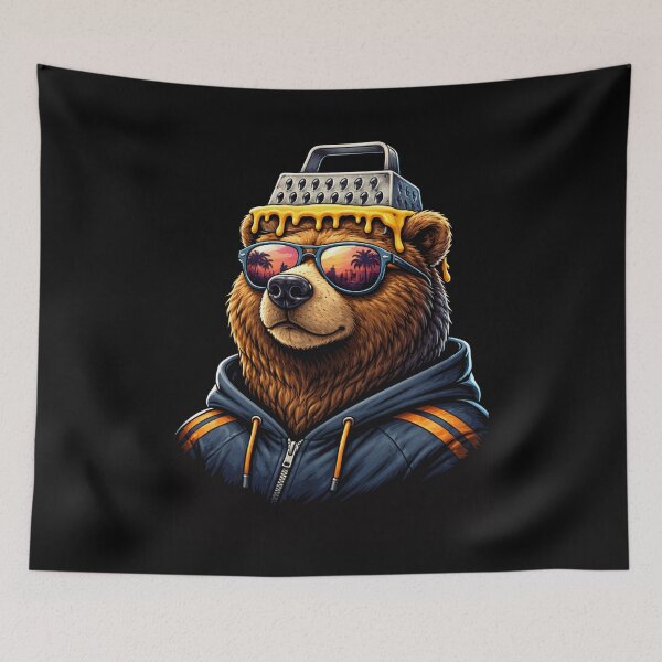 Item preview, Grateful Bear Grated Cheese Hipster Humor designed and sold by SofenArt.