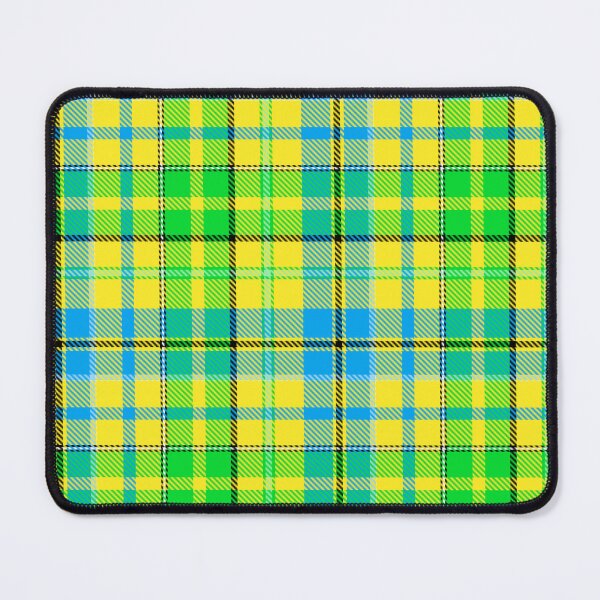 Item preview, Blue and Green Tartan Plaid On Yellow Background designed and sold by PatternTitan.