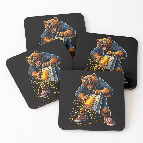 Item preview, Grizzly Bear Grating Cheese Funny Foodie designed and sold by SofenArt.