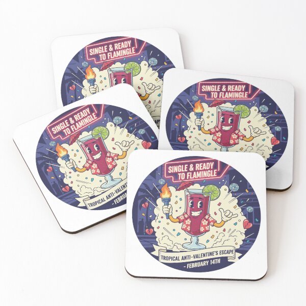Item preview, Single & Ready to Flamingle – Tropical Anti-Valentine Party Design designed and sold by Fun-and-joy.