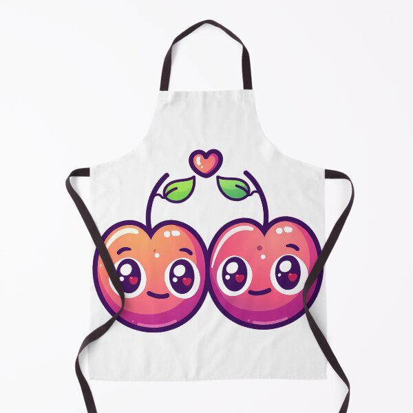 Item preview, Kawaii Cherry Love Pair Saint Valentine's Day - Cute Heart Eyes Cherries Art Print designed and sold by DesignArtist.ia.