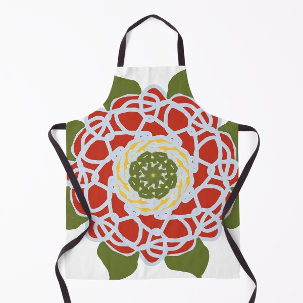 Item preview, Stylised red rose Tudor historical inspired red floral motif designed and sold by empressbat merch.