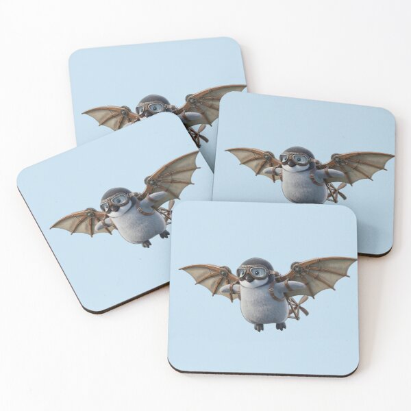 Item preview, Little Inventor - Cute Fluffy Penguin Flying with Da Vinci Wings designed and sold by PixMoody.