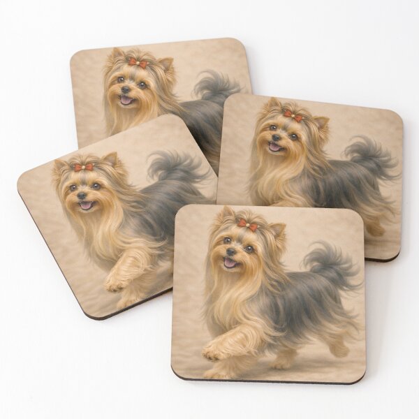Item preview, Happy Yorkshire Terrier Running – Cute Yorkie Dog Art designed and sold by Darlin8888.