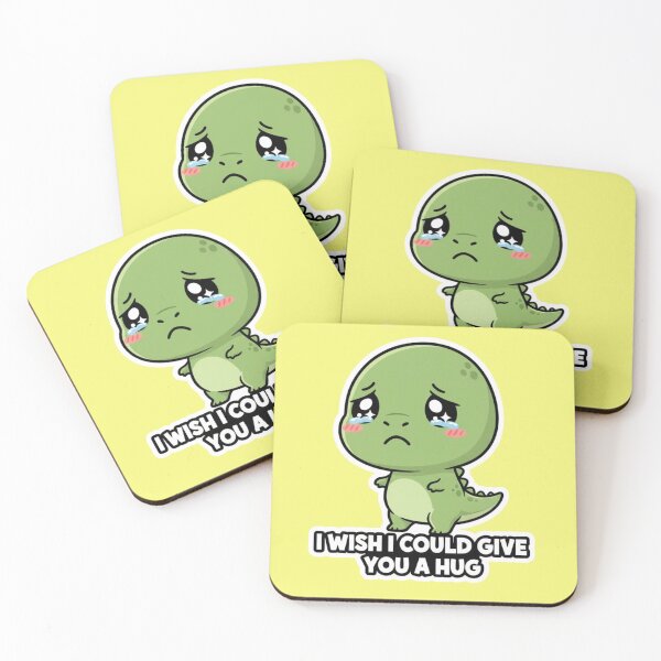Item preview, Sad Tiny Dinosaur Crying I Wish I Could Give You A Hug Kawaii Aesthetic Art designed and sold by bvdesignart.