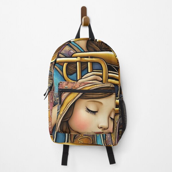 Item preview, Angel with wings wearing a hoodie Playing a Trombone designed and sold by Colin Bentham.