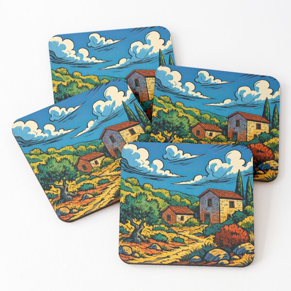 Item preview, Cyprus landscape | Comics stylCartoone -  designed and sold by ComicsFactory.