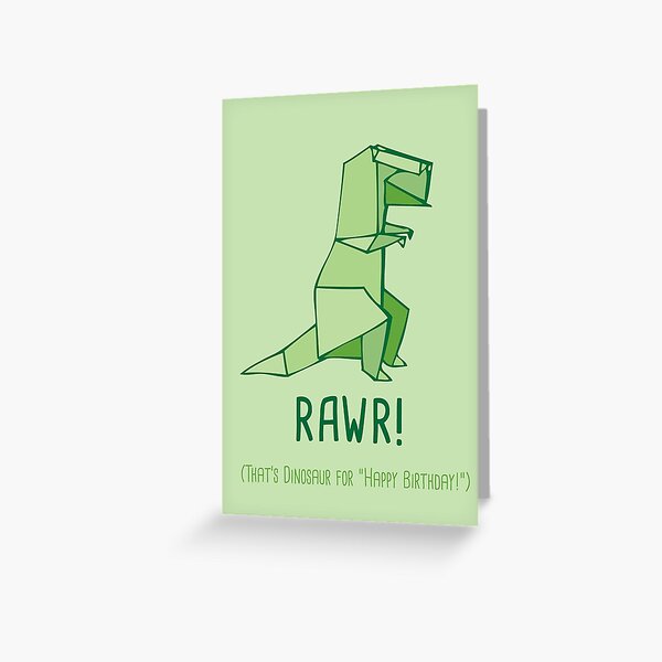Item preview, Rawr - T-rex - Dinosaur for "Happy Birthday" Card designed and sold by yayandrea.