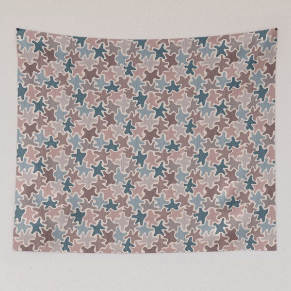 Item preview, Seamless Playful Retro Amoeba Stars Pattern designed and sold by SylvieVibes.