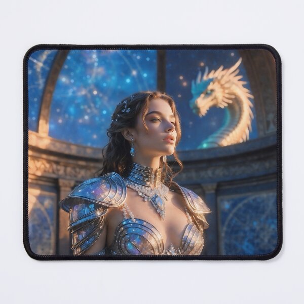 Item preview, Atlantis Sovereign Queen Celestial Dome Palace Sea Dragon – Golden Age Fantasy designed and sold by SunsetAngelsAI.