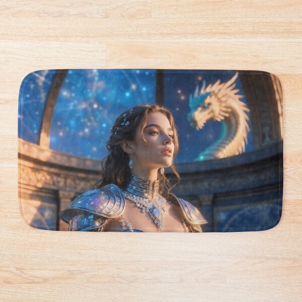 Item preview, Atlantis Sovereign Queen Celestial Dome Palace Sea Dragon – Golden Age Fantasy designed and sold by SunsetAngelsAI.