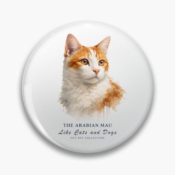 Item preview, Beautiful Arabian Mau Cat Watercolor Art | Like Cats and Dogs Collection designed and sold by Like-Cats-Dogs.