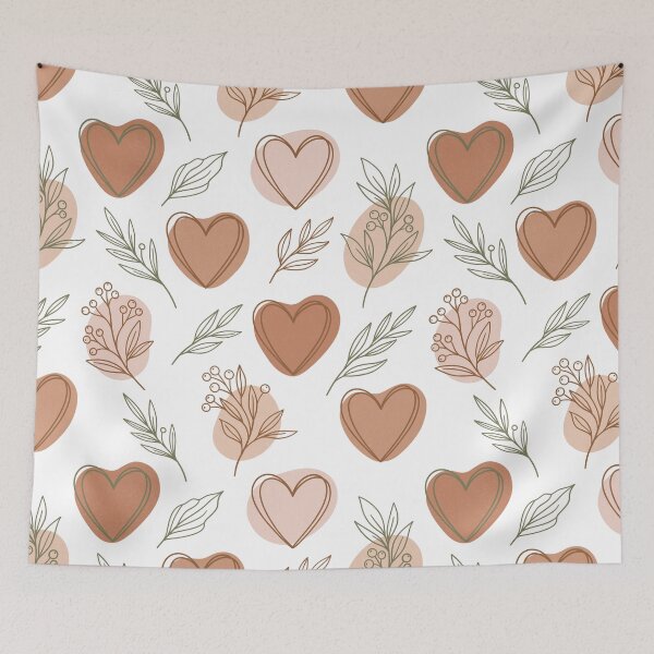 Item preview, Minimalist Boho Hearts and Twigs Seamless Pattern Illustration Graphic designed and sold by DiNata.