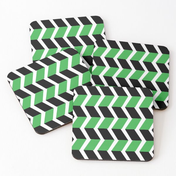 Item preview, Black Green Chevron Stripe designed and sold by Nisha Prabhu.