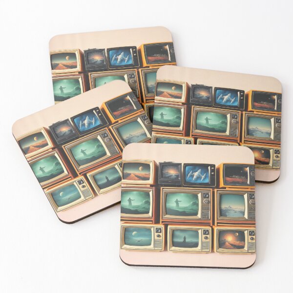 Item preview, Retro TV Stack Pop Art - Vintage Television Wall Hot designed and sold by Cine8.