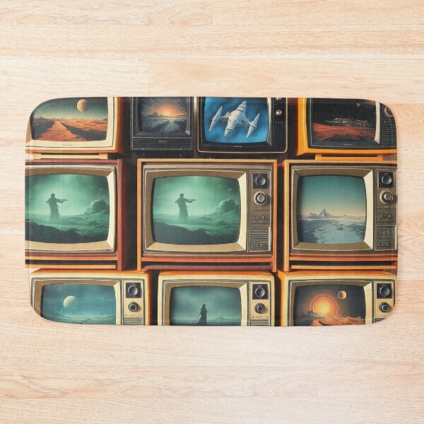 Item preview, Retro TV Stack Pop Art - Vintage Television Wall Hot designed and sold by Cine8.