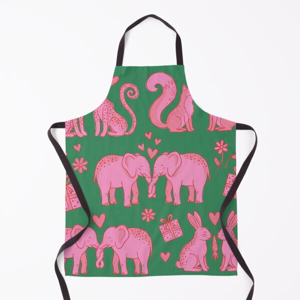 Item preview, Pink and Green Safari Woodland Animal Love Pattern designed and sold by zzz888.