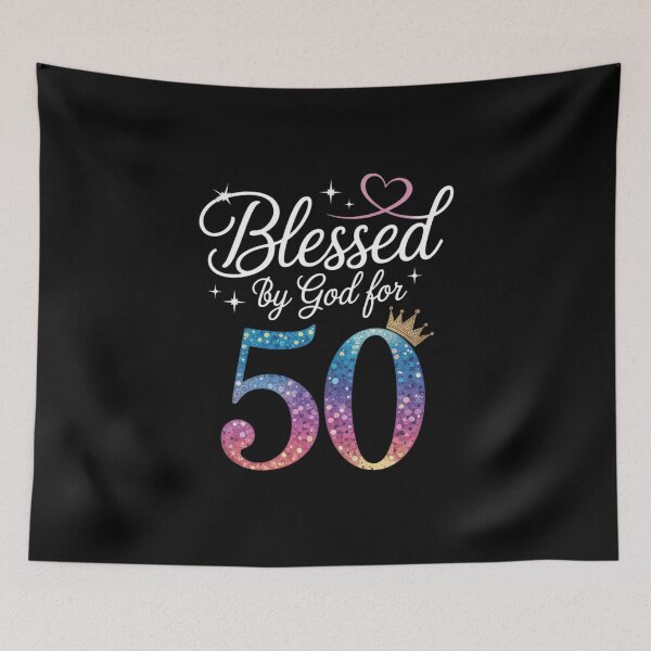 Item preview, Womens Blessed by God for 50 Years 50th Birthday Anniversary designed and sold by angolinnArt.