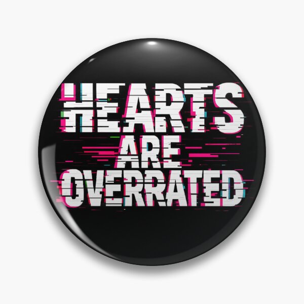 Artikelvorschau, Herzen sind überbewertet – Anti-Valentinstags-Glitch-Textdesign | Aussage mit schwarzem Humor entworfen und verkauft von R3XFORGE.