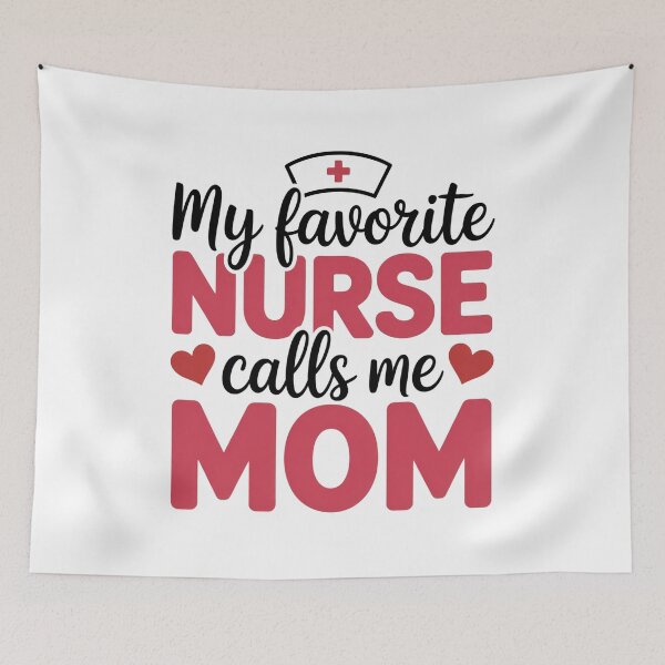 Item preview, My Favorite Nurse Calls Me Mom Cute Nurse Appreciation  designed and sold by flagylART.