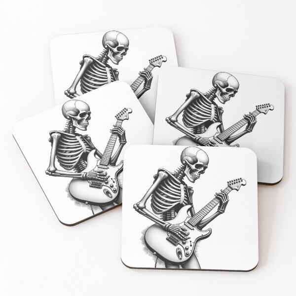 Item preview, Skeleton Guitar Rock Art designed and sold by Attivibe-1.