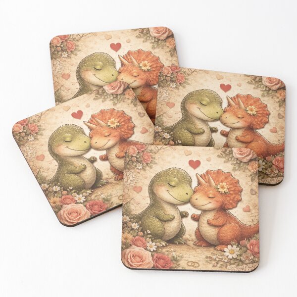 Item preview, Dino Love – A Heartwarming Vintage Dinosaur Romance designed and sold by Mauswohn.