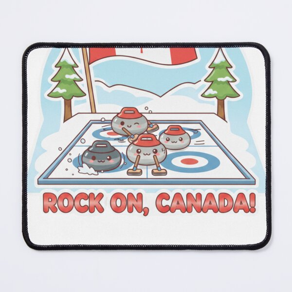 Item preview, Kawaii Canada Curling Rocks – Cute Canadian Sports designed and sold by Ink & Co.