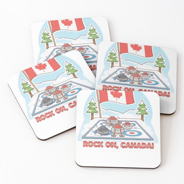 Item preview, Kawaii Canada Curling Rocks – Cute Canadian Sports designed and sold by Ink & Co.