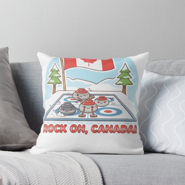 Item preview, Kawaii Canada Curling Rocks – Cute Canadian Sports designed and sold by Ink & Co.