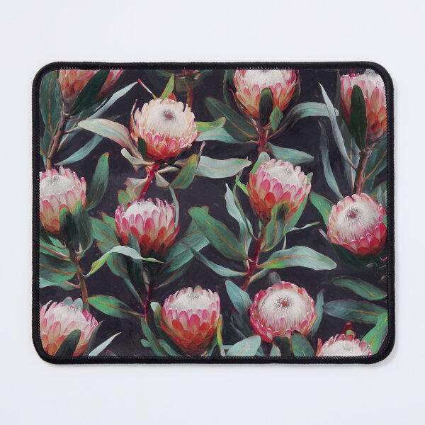 Item preview, Evening Proteas - Pink on Charcoal designed and sold by micklyn.