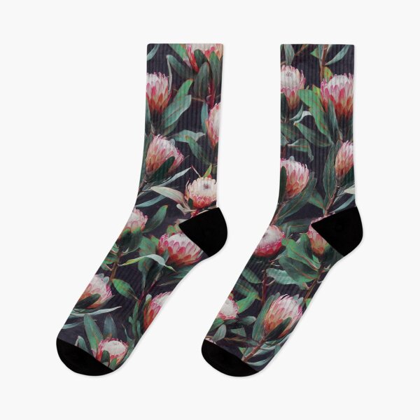 Item preview, Evening Proteas - Pink on Charcoal designed and sold by micklyn.