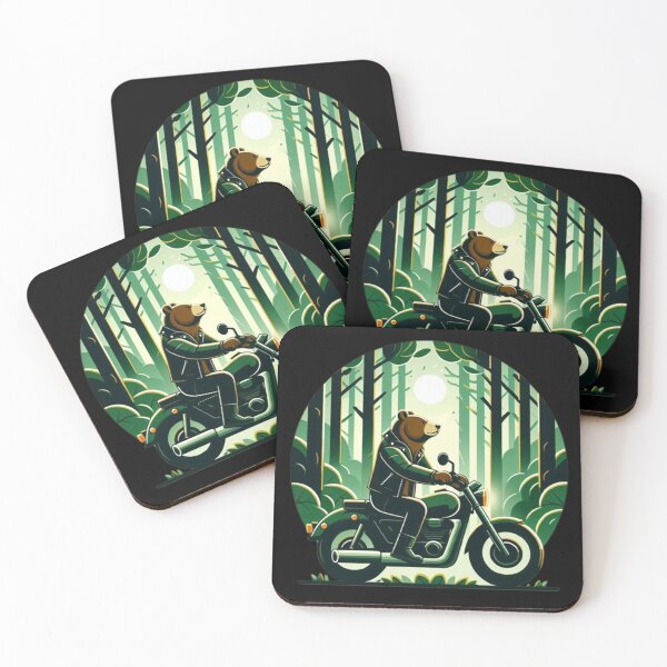 Item preview, Forest Rider Bear – Adventure Motorcycle Design designed and sold by Dogandesighn.