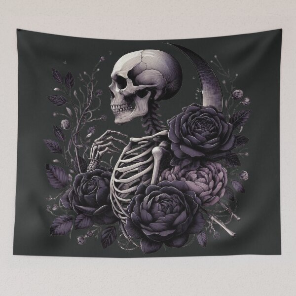 Item preview, Skeleton Moon Garden Emblem designed and sold by Roberta Calabrese.