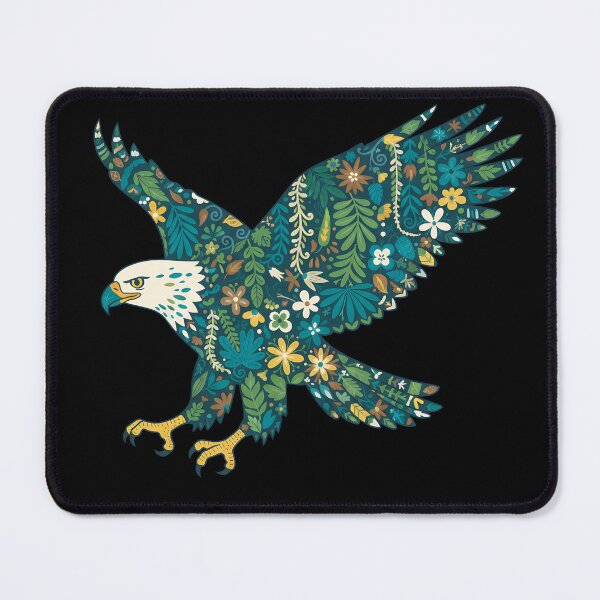 Item preview, Harpy Eagle in Flight with Rainforest Foliage – Hope for Wildlife Scandinavian Folk Art by heidiannemorris © designed and sold by FOLK ART FUSION by heidiannemorris.