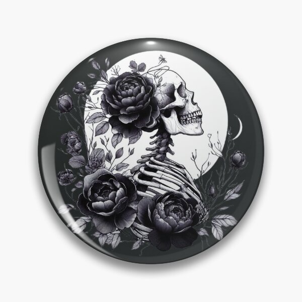 Item preview, Skeleton Moon Garden Emblem designed and sold by Roberta Calabrese.