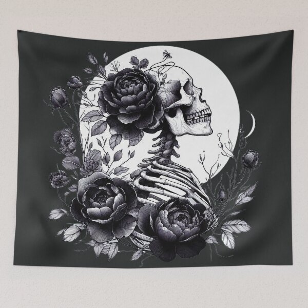 Item preview, Skeleton Moon Garden Emblem designed and sold by Roberta Calabrese.