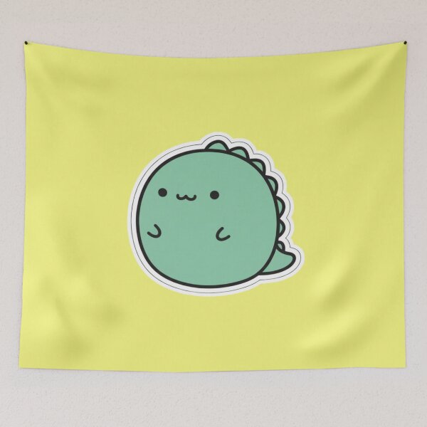 Item preview, Kawaii Chonky Green Dinosaur Cute Aesthetic Pastel Dino Buddy designed and sold by bvdesignart.
