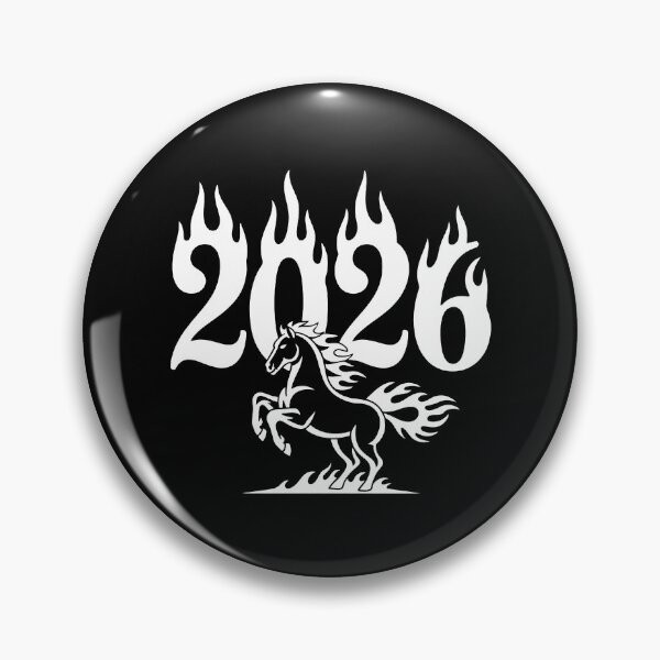 Artikelvorschau, Flammenpferd-Symbol 2026 – Blackwork-Illustration entworfen und verkauft von NaturEdeN.