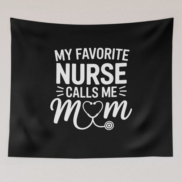 Item preview, My Favorite Nurse Calls Me Mom Heart Stethoscope designed and sold by flagylART.