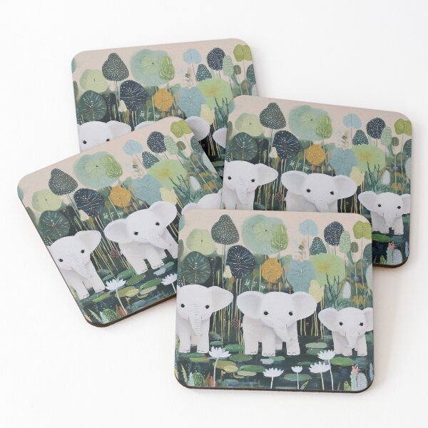 Item preview, Three baby Elephants in a Lush Forest designed and sold by lautir.