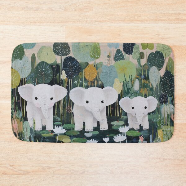 Item preview, Three baby Elephants in a Lush Forest designed and sold by lautir.