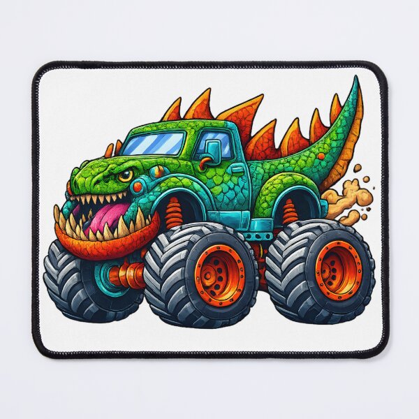 Item preview, Cute & Tough Dinosaur Truck Illustration designed and sold by fantasycutepaws.