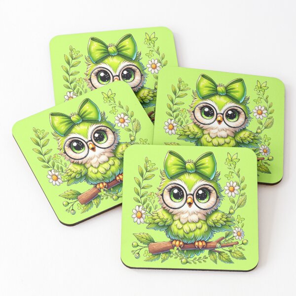 Item preview, Cute little green owl, fantasy art designed and sold by LoneAngel.