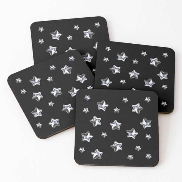 Item preview, Metallic y2k Chrome Stars Set [x20] designed and sold by ratgirlonyx.